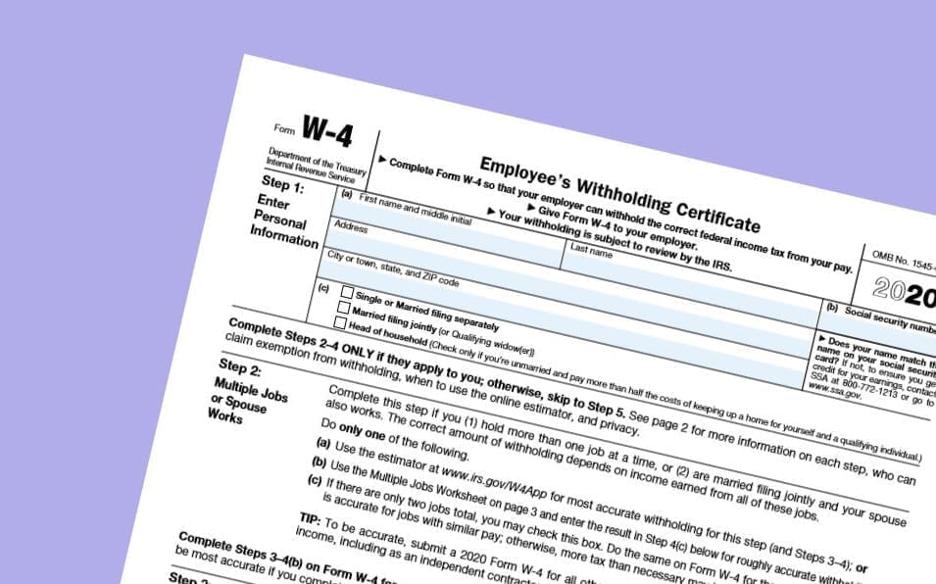 How to fill out Form W-4